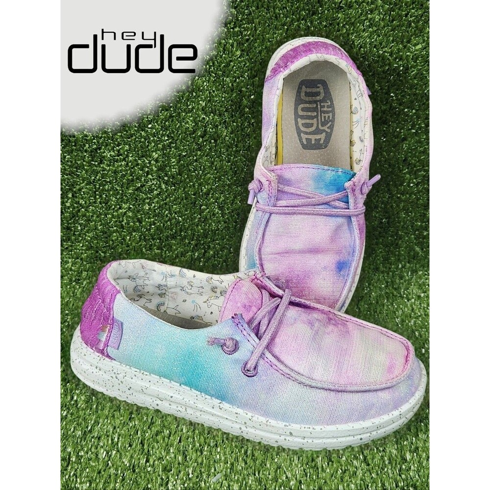 Hey Dude Little Kids Girls Wendy Pink Unicorn Dream Comfy Slip-on Size 12 Shoes